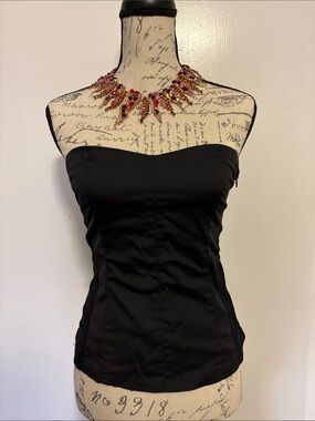 David Bitton Strapless Black Women's Corset Top
